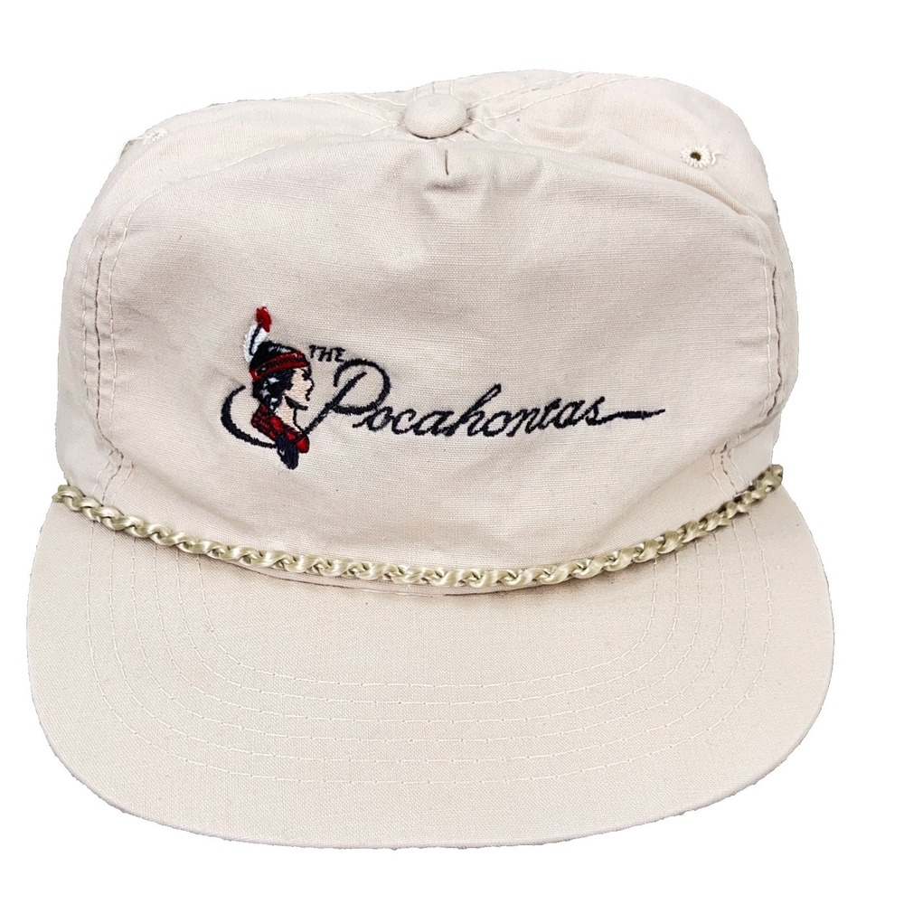 Vintage Norfolk‎ Southern Trucker Hat Cap Pocahontas Railroad 80s 90s Trains Tan